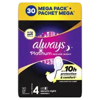 ALWAYS Platinum Secure Night (velikost 4) Vložky s křidélky 30 ks