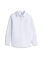 TOMMY HILFIGER Blúzka  modrosivá / biela