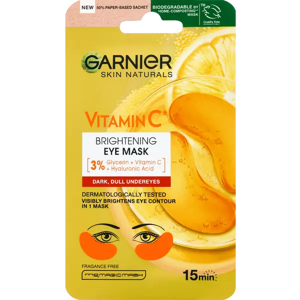 GARNIER Skin Naturals oční maska pro rozjasnění očního okolí s vitaminem C 5 g