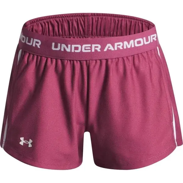 Under Armour TECH PLAY UP Dievčenské krátke nohavice, červená, veľkosť M