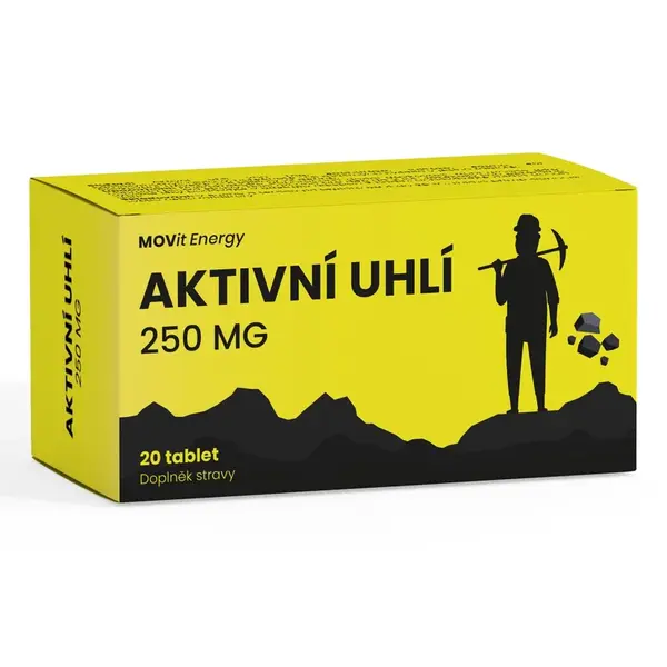 Movit Aktivní uhlí 250mg 20 tablet