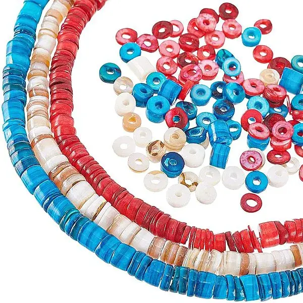 3 Strands 3 Colors Shell Beads Strands