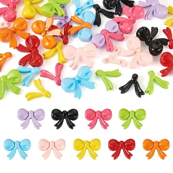 14Sets 7 Colors Baking Paint Opaque Acrylic Bead