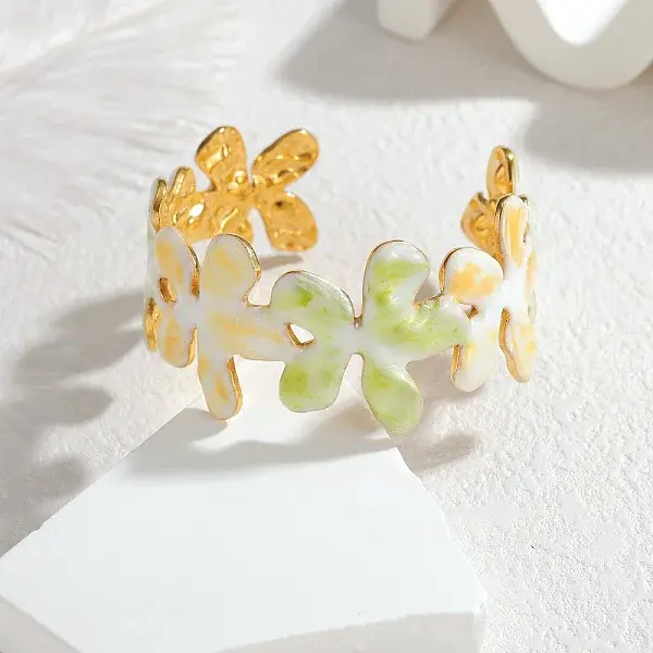 304 Stainless Steel Enamel Cuff Bangles