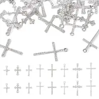 32Pcs 8 Styles Religion Themed Alloy Pendants