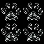 Paw Print Hotfix Glass Rhinestone