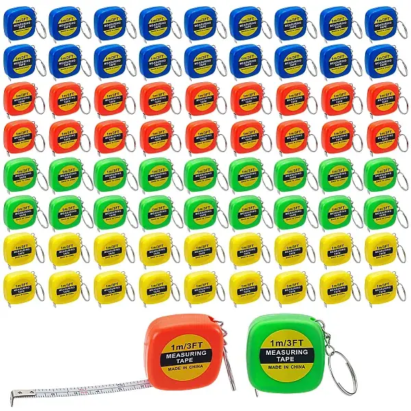 88Pcs 4 Colors PP Plastic Tape Measures