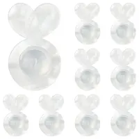 10Pcs Acrylic & Silicone Ear Nuts