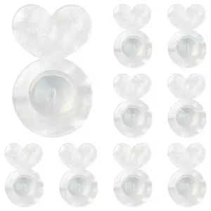10Pcs Acrylic & Silicone Ear Nuts