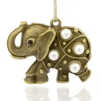 Antique Bronze Alloy Elephant Pendants