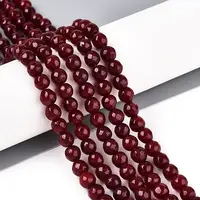 Dyed Natural White Jade Beads Strands