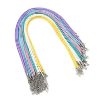 36Pcs 6 Colors Waxed Cord Necklace Making