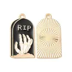 Light Gold Plated Alloy Enamel Pendants