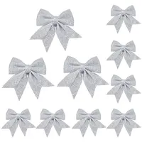 10Pcs Glitter Foam Bowknot Ornament Accessories