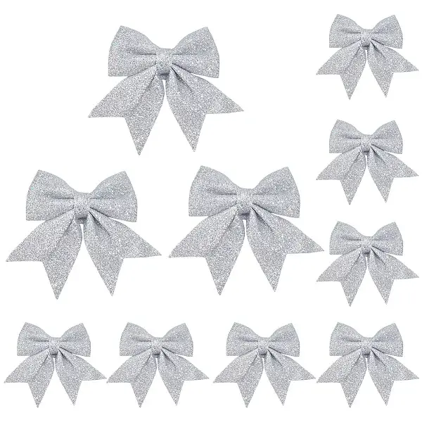 10Pcs Glitter Foam Bowknot Ornament Accessories