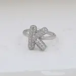 Brass Micro Pave Clear Cubic Zirconia Cuff Rings