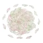 100Pcs Baking Painted Transparent Glass Pendants