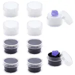10Pcs 2 Colors Round Jewelry Clear Plastic Loose Diamond Storage Box