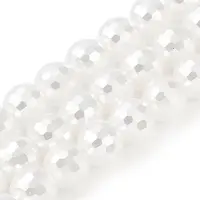 Electroplated Glass Pearl Beads Strands