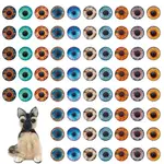 100Pcs 10 Styles Eye Pattern Glass Cabochons