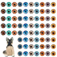 100Pcs 10 Styles Eye Pattern Glass Cabochons