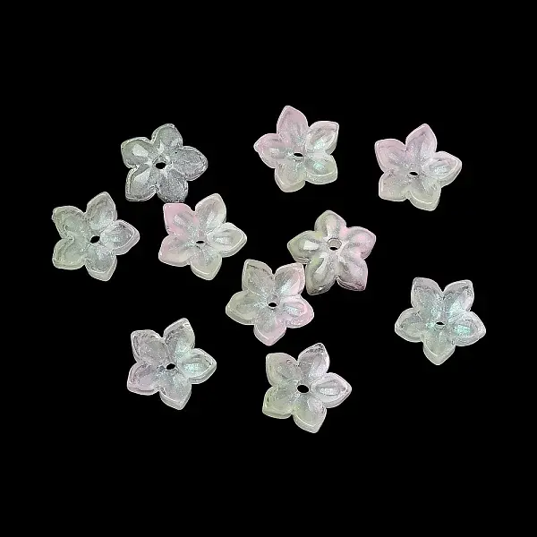 Dyed & Heated Glass Bead Caps