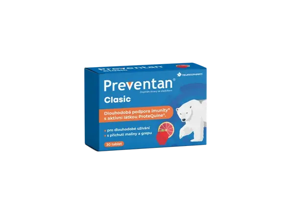 NEURAXPHARM Preventan Clasic s příchutí maliny a grepu 30 tablet