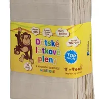 T-TOMI ECO látkové TETRA pleny, nebělené 10 ks