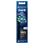 ORAL-B Pro Cross Action Black Kartáčkové hlavy 4 ks
