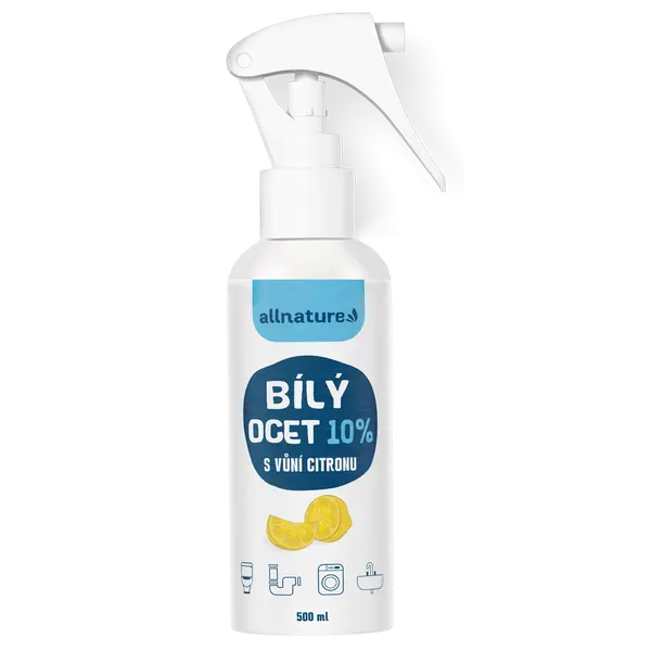 ALLNATURE Bílý ocet sprej 10 % s vůní citrónu 500 ml