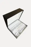 Dárková sada ručníků a osušky VITA, 3 ks Bílá / šedá výšivka