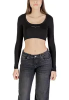 Černý crop top Tommy Hilfiger