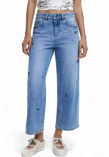 Desigual dámské džíny s Mickey Mouse motivem