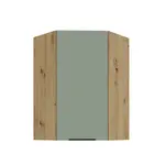 Horní rohová skříňka Aria 60x60 GN-90 1F (45°) Barva korpusu: Dub artisan, Barva dvířek: SA - Aquamarine AFM