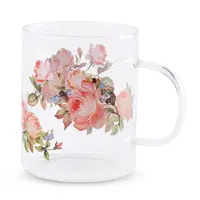 Skleněný hrnek RŮŽE 410 ml