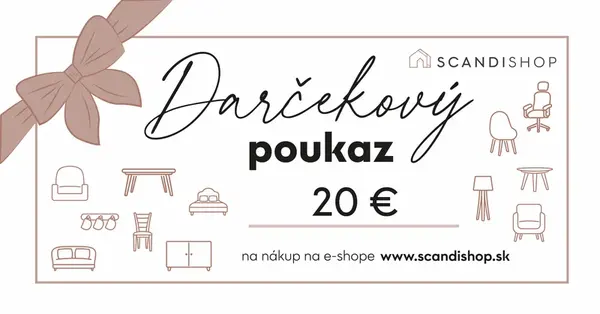 Darčekový poukaz na 20 € Forma poukazu: Elektronický