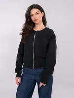 Čierna mikina na zips