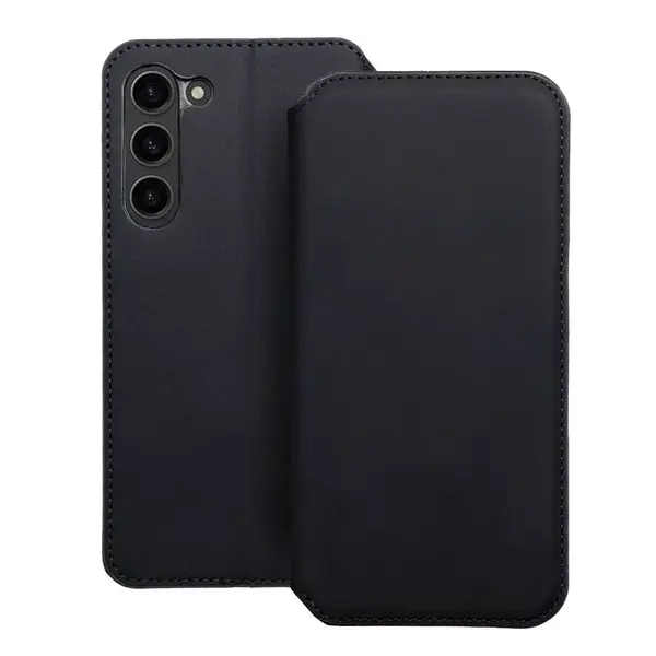 Flipové pouzdro Dual Pocket pro Samsung Galaxy S23+, černá