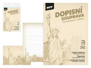 Dopisní papír barevný LUX 5+10 (New York)