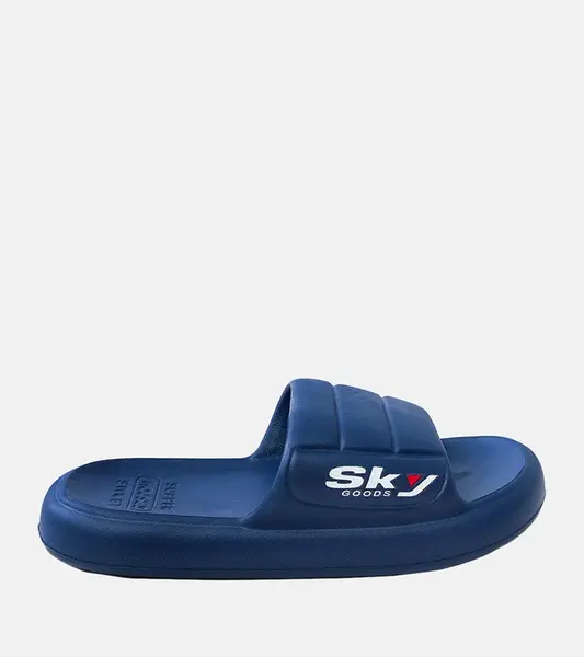 Gemre Navy blue men's rubber flip-flops Torwald