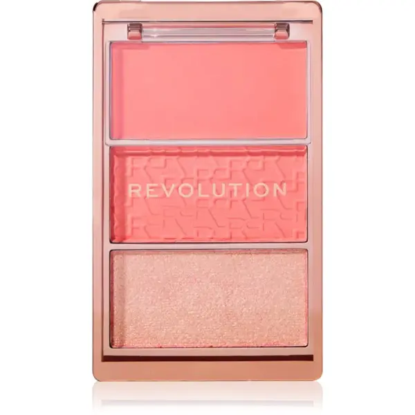 Makeup Revolution Blush Icon Palette paleta líceniek odtieň Authentic Peach 9.8 g