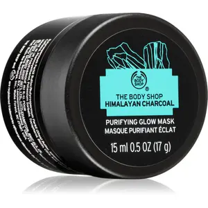 The Body Shop Himalayan Charcoal Purifying Glow Mask čistiaca a rozjasňujúca pleťová maska pre mastnú a problematickú pleť 15 ml