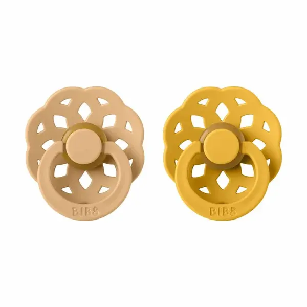 BIBS Boheme cumlíky z prírodného kaučuku 2ks - veľkosť 1 - Desert Sand / Honey Bee
