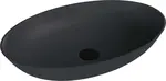 Polysan Banera - Umývadlo na dosku 60x40 cm, bez prepadu, bez otvoru na batériu, matný antracit 14397.51