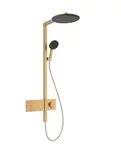 Hansgrohe Raindance Alive S - Sprchový set s termostatom, priemer 30 cm, 3 prúdy, kefovaný bronz 24582140