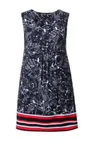 Ulla Popken Šaty  tmavosivá / červená / čierna / biela