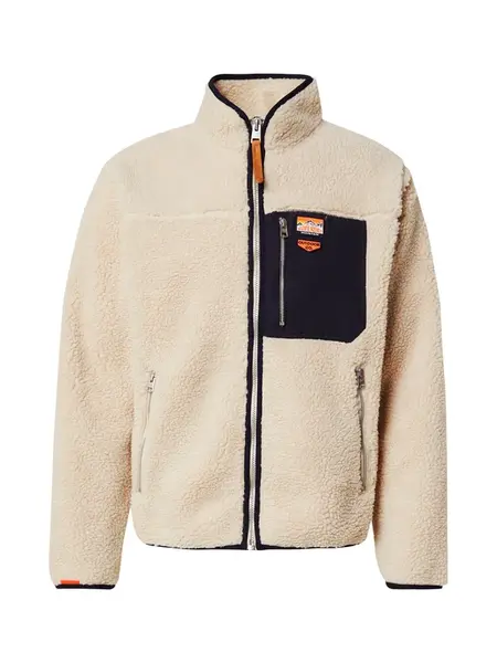 Superdry Prechodná bunda  béžová / námornícka modrá / oranžová / biela