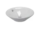 Duravit Starck 1 - Umývadlová misa, priemer 53 cm, s prepadom, WonderGliss, biela 04085300001