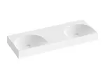 Ravak Lite - Dvojumývadlo 120x45 cm, bez prepadu, bez otvoru na batériu, biela XJX01312001