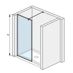 Jika Pure - Sklenená stena bočná 68 cm na sprchovú vaničku 120 cmx80 cm, 120 cmx90 cm, 130 cmx80 cm a 130 cmx90 cm s úpravou Jika Perla Glass, 70cm x2